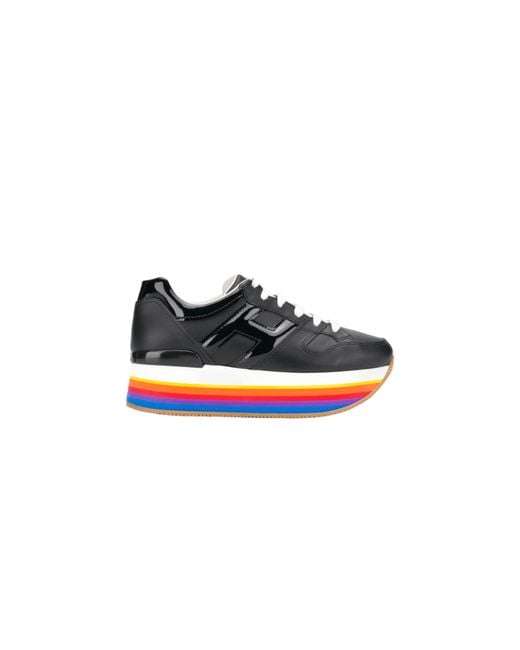 Hogan Black Platform Sole Sneakers