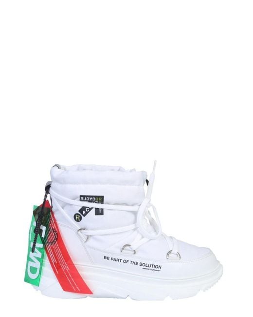 Forward White High-Top Nylon Boots With Padded Upper for men