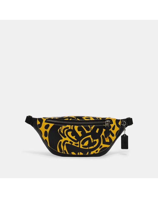 Coach Outlet Black Disney Mickey Mouse X Keith Haring Warren Belt Bag