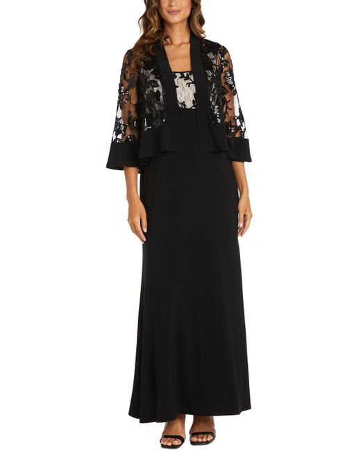R&m Richards 2pc Lace Evening Dress in Black | Lyst