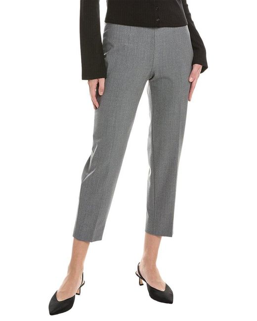 Piazza Sempione Gray Audrey Wool-blend Pant