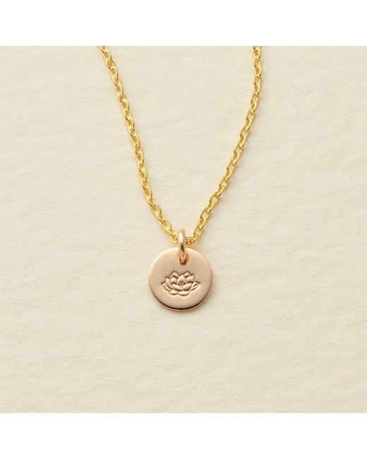 MADE BY MARY Metallic July Birth Flower Necklace