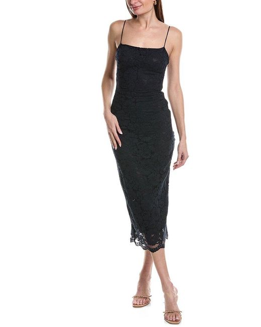 Moonsea Black Lace Maxi Dress