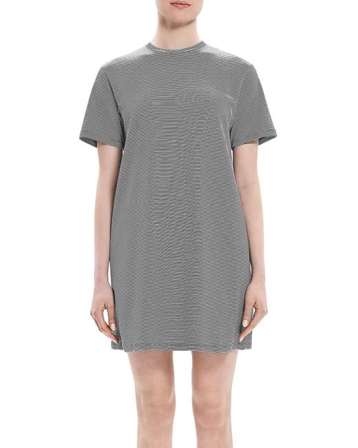 Theory Gray Daytime Mini T-shirt Dress