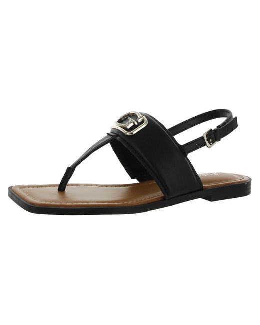 Guess Arenna Faux Leather Adjustable Slingback Sandals in Black Lyst