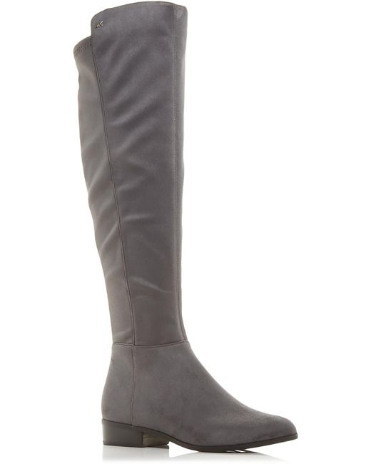 Michael Kors Pink Bromley Flat Boot Comfort Insole Faux Suede Knee-high Boots