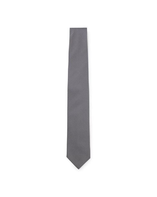 Boss Gray Patterned Tie for men