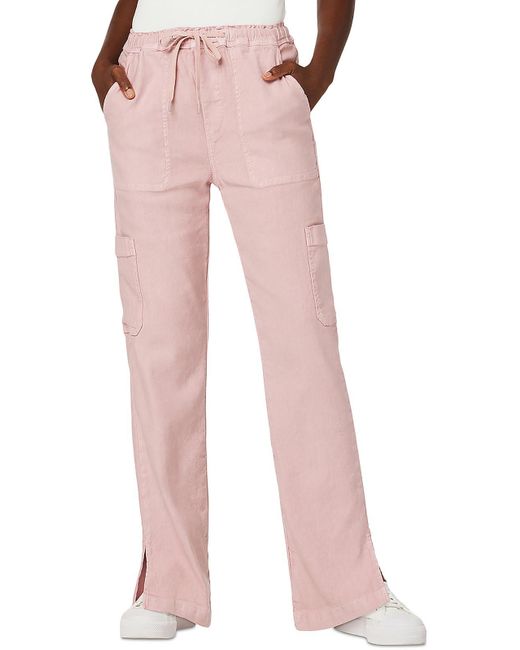Hudson Pink High Rise Solid Cargo Pants