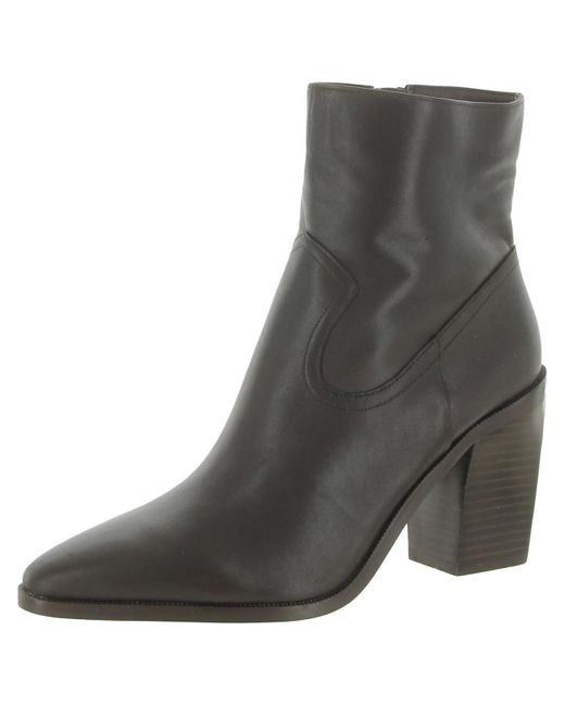 Steve Madden Gray Leather Pointed Toe Ankle Boots