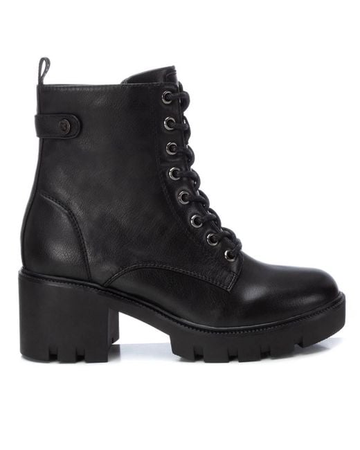 Xti Black Combat Booties