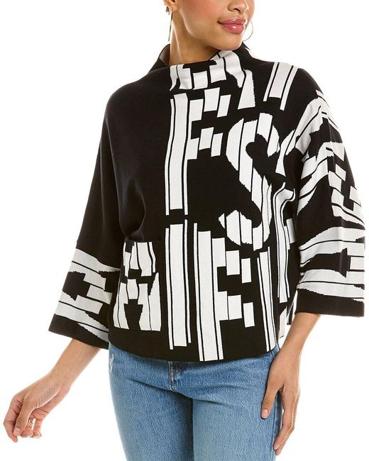 Joseph Ribkoff Mock Neck Sweater in Black Lyst