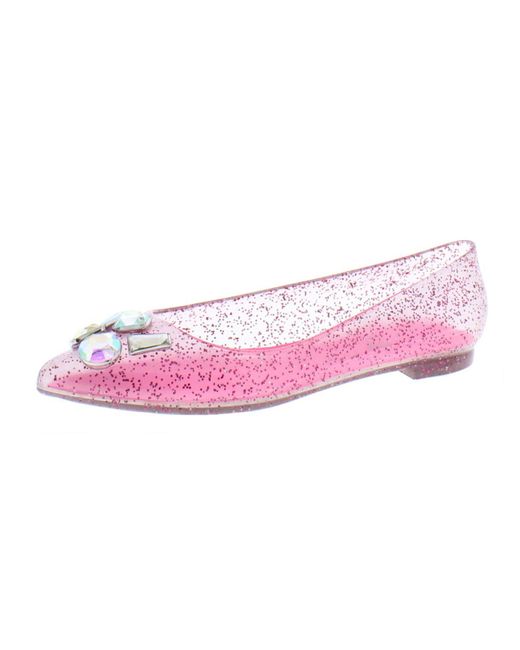 Katy Perry Pink The Princess Embellished Glitter Flats