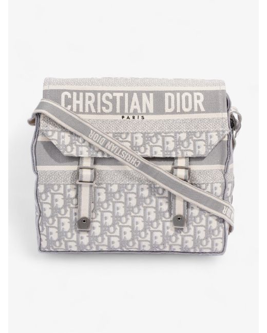 Dior Gray Diorcamp Messenger Bag Oblique Monogram Canvas Crossbody Bag
