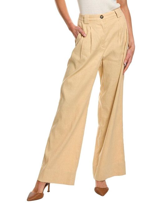 A.L.C. Natural Tommy Ii Linen-blend Pant