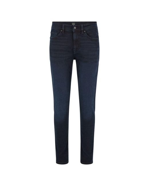 BOSS by HUGO BOSS Slim-fit Jeans In Blue-black Comfort-stretch Denim for  Men | Lyst