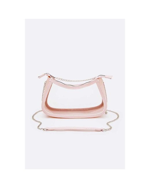 Fashnzfab White Transparent Stadium Shoulder Bag