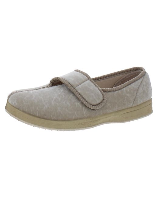 Foamtreads Gray Jewell Velour Printed Clog Slippers
