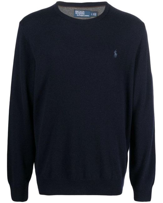 Polo Ralph Lauren Blue Ls Cn Pp-Long Sleeve-Pullover for men