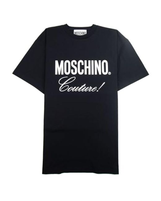 Moschino Black Script Logo Short Sleeve T-Shirt for men