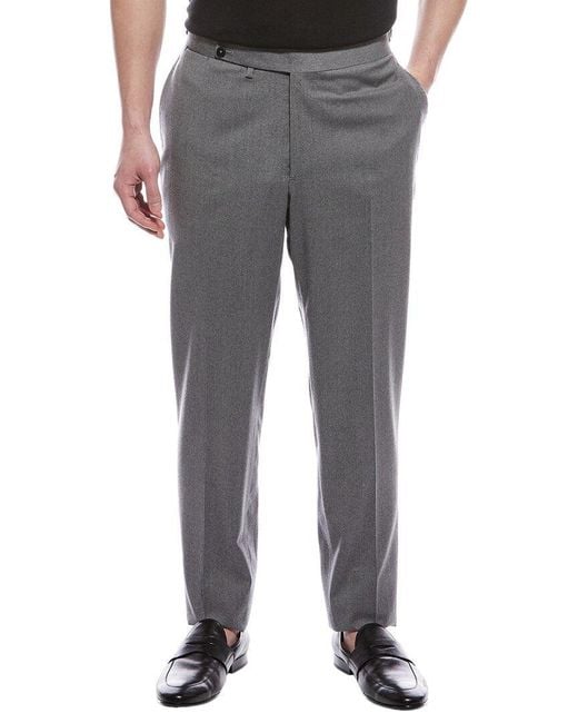 Isaia Gray Wool Pant for men