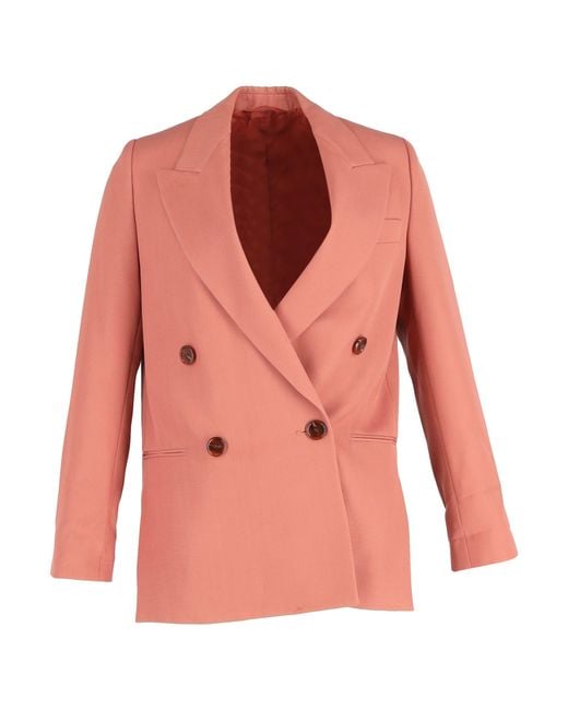 Acne Pink Double-Breasted Blazer