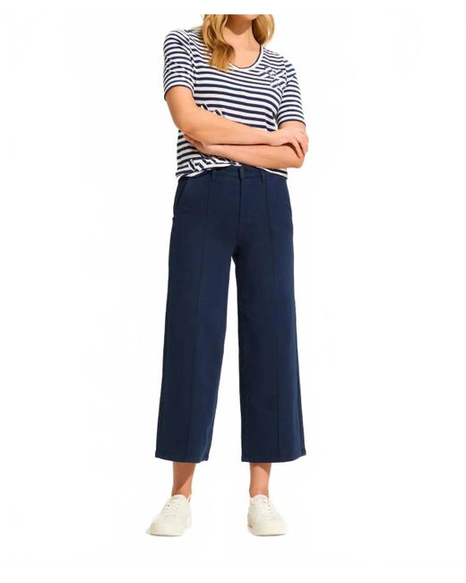 Fdj Blue Suzanne Wide Crop Denim Pants