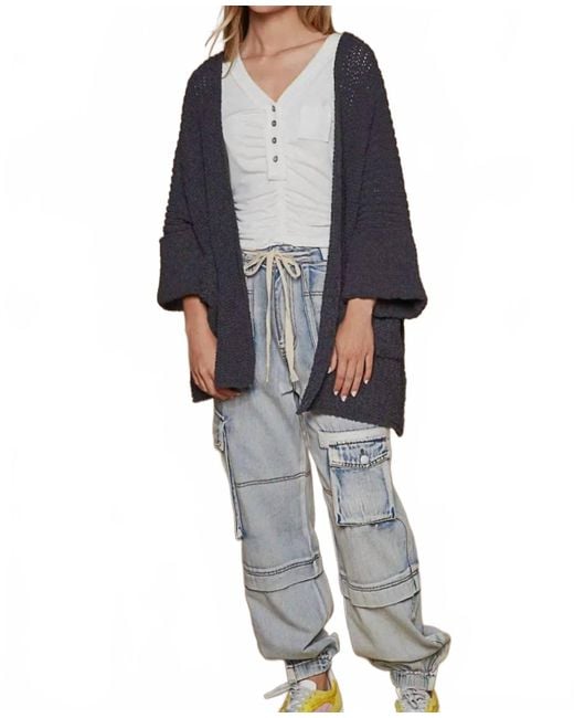 Pol Gray Sylvie Oversized Cardigan