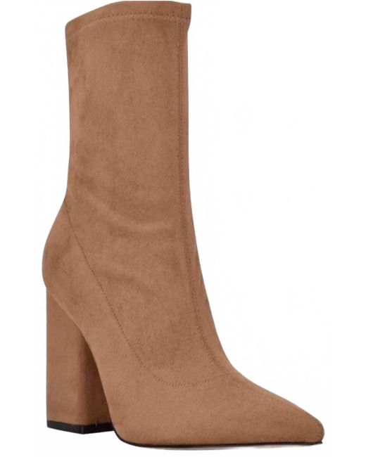 Marc Fisher Women's Brown Larry Pointed Toe Ankle Boots