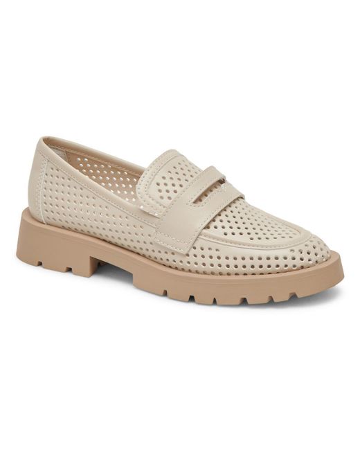 Dolce Vita Natural Easley Faux Leather Slip On Loafers