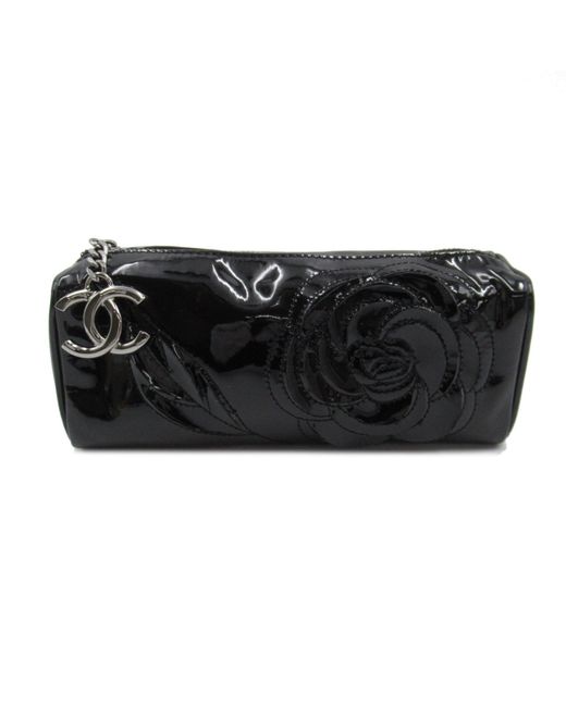 Chanel Black Patent Leather Clutch Bag (pre-owned)