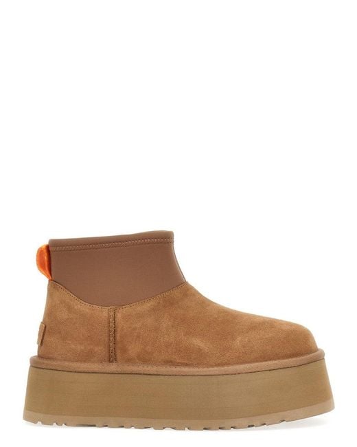 Ugg Brown 'Classic Mini Dipper' Ankle Boots