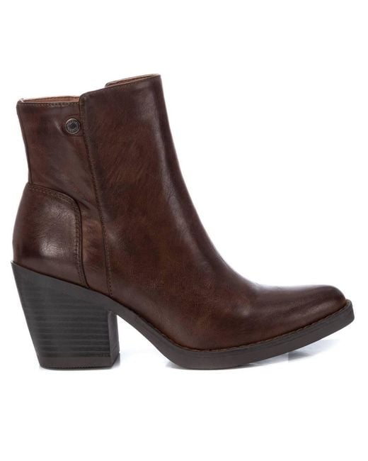 Xti Brown Ankle Booties Refresh Collection By
