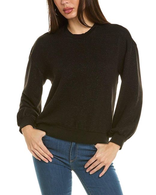 Sol Angeles Black Brushed Boucle Billow Pullover