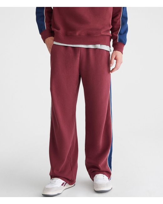 Aéropostale Red Colorblocked Stripe Straight Leg Sweatpants for men