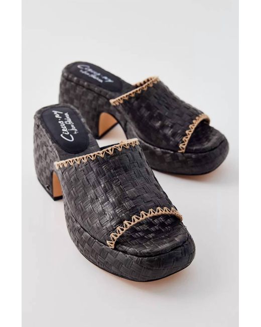Circus.NY Black Ilyse Platform Slide Sandal