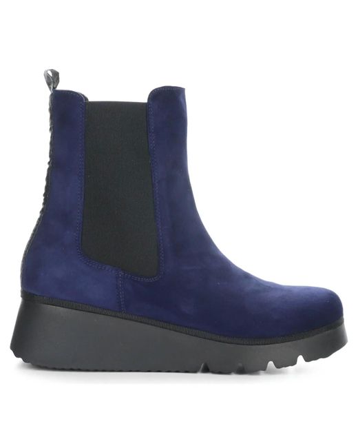 Fly London Blue Chelsea Ankle Boots