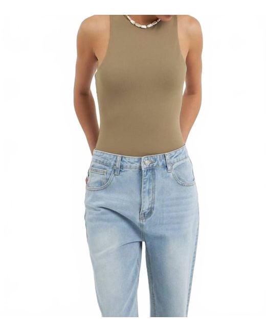Grey Lab Blue Solid Body Suit
