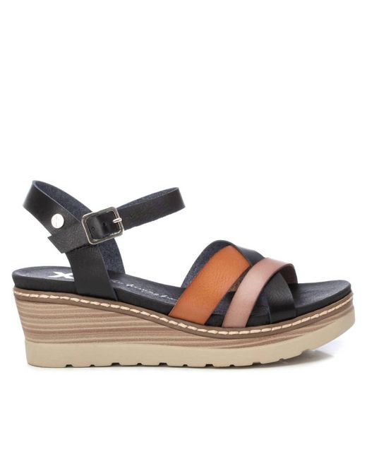 Xti Blue Wedge Sandals