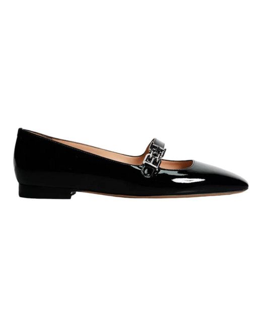 Bally Black Elis 6303067 Calf Patent Leather Flat