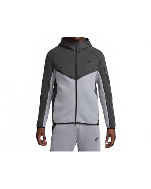 Nike Black Tech Fleece Full Zip Windrunner Jacket for men