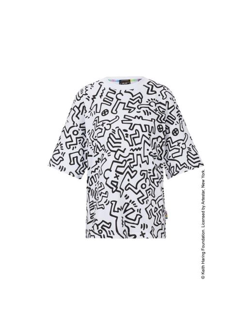 Boss White X Keith Haring Gender-neutral Graphic T-shirt