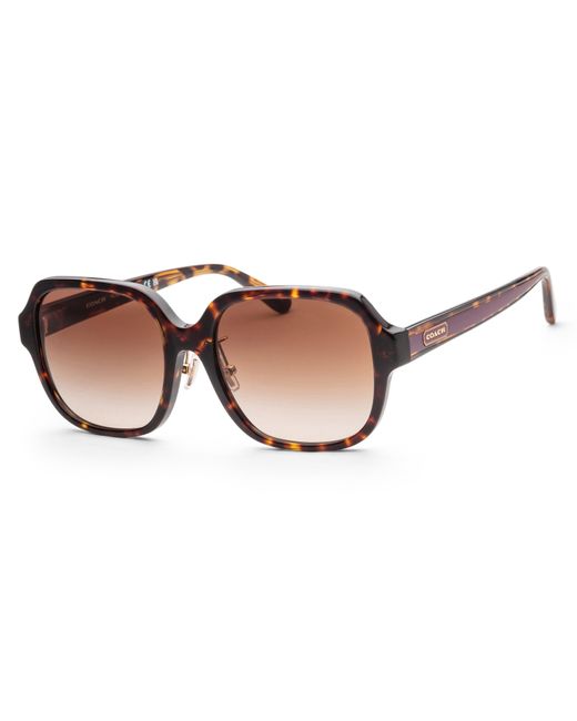 COACH Brown 56mm Dark Tortoise Sunglasses