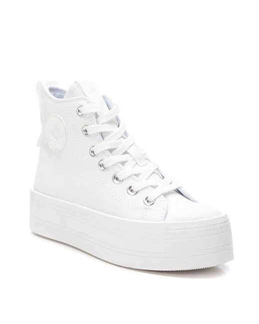 Xti White Refresh Hi-Cut Sneakers