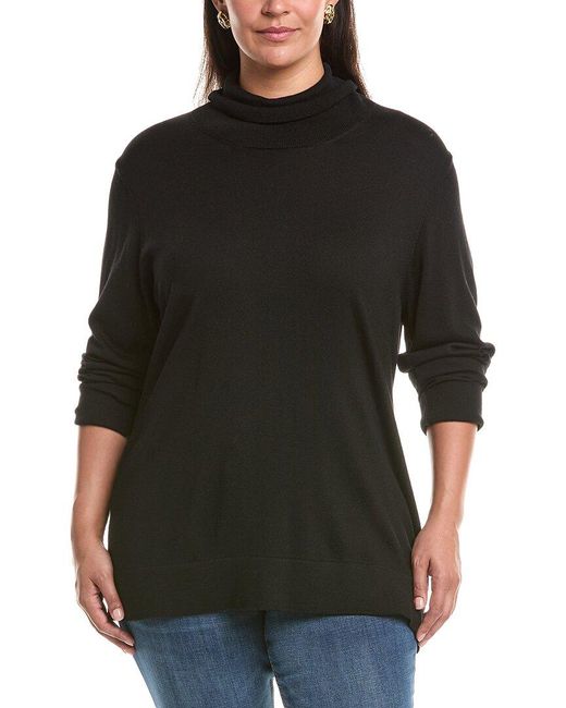 Marina Rinaldi Black Plus Tenda Wool Sweater