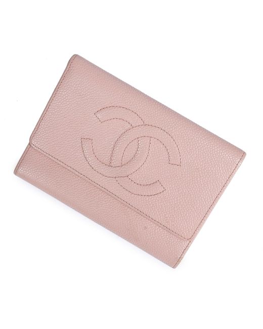 Chanel Pink Cc Timeless Compact Wallet
