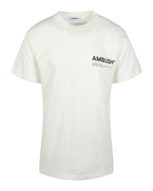 Ambush White Workshop Logo T-shirt for men