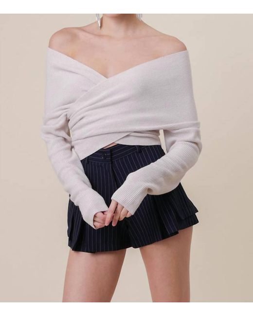 Line & Dot White Beau Sweater