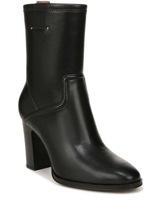 Franco Sarto Black Informa Whit Faux Leather Western Booties
