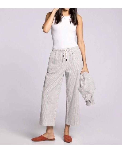Thread & Supply Purple Anita Drawstring Stripe Pants