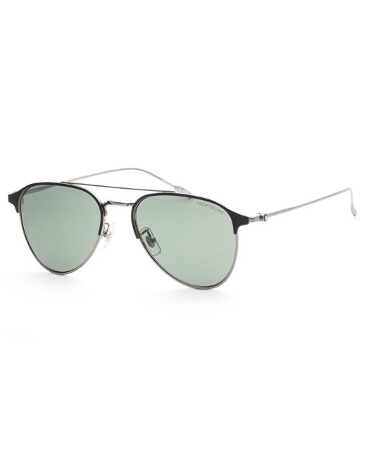 Montblanc Gray Montblanc 55mm Ruthenium Sunglasses Mb0190s-002-55